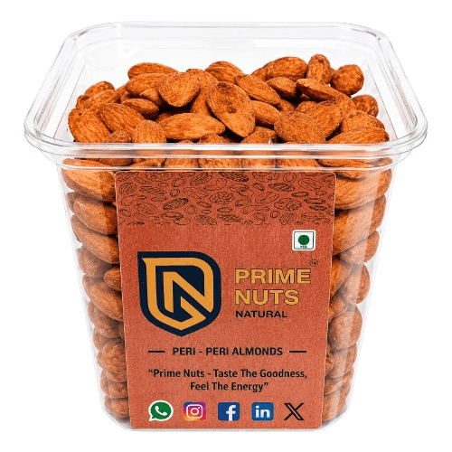 Peri Peri Almonds 500g pack by Prime Nuts