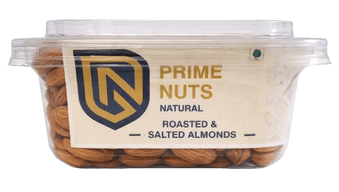 Roasted & Salted Almonds 250g pack by Prime Nuts